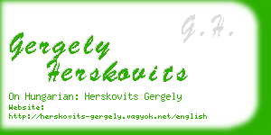 gergely herskovits business card